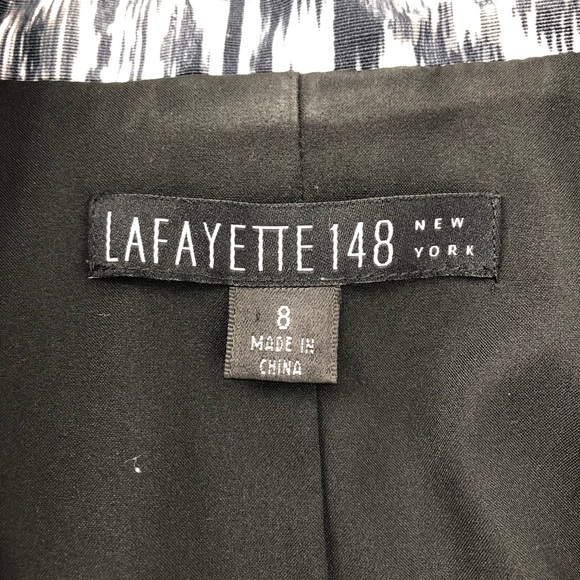 Lafayette 148 New York Black & White Cropped Blazer - Picture 8 of 10